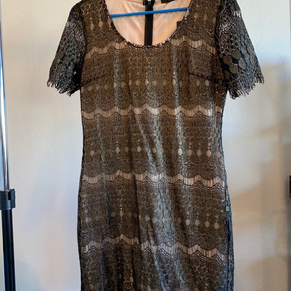 Ark & Co lace overlay knee length dress